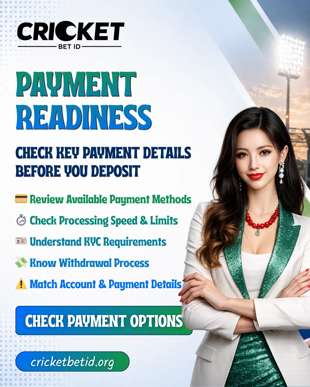 Payment readiness for cricket ID